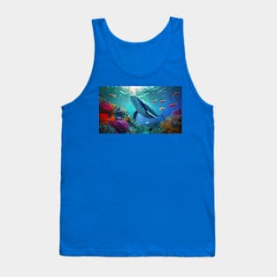 Ocean underwater scene Tank Top